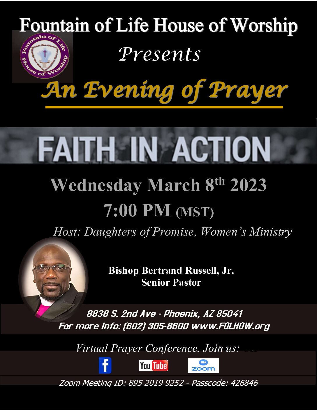 An Evening of Prayer - March 8