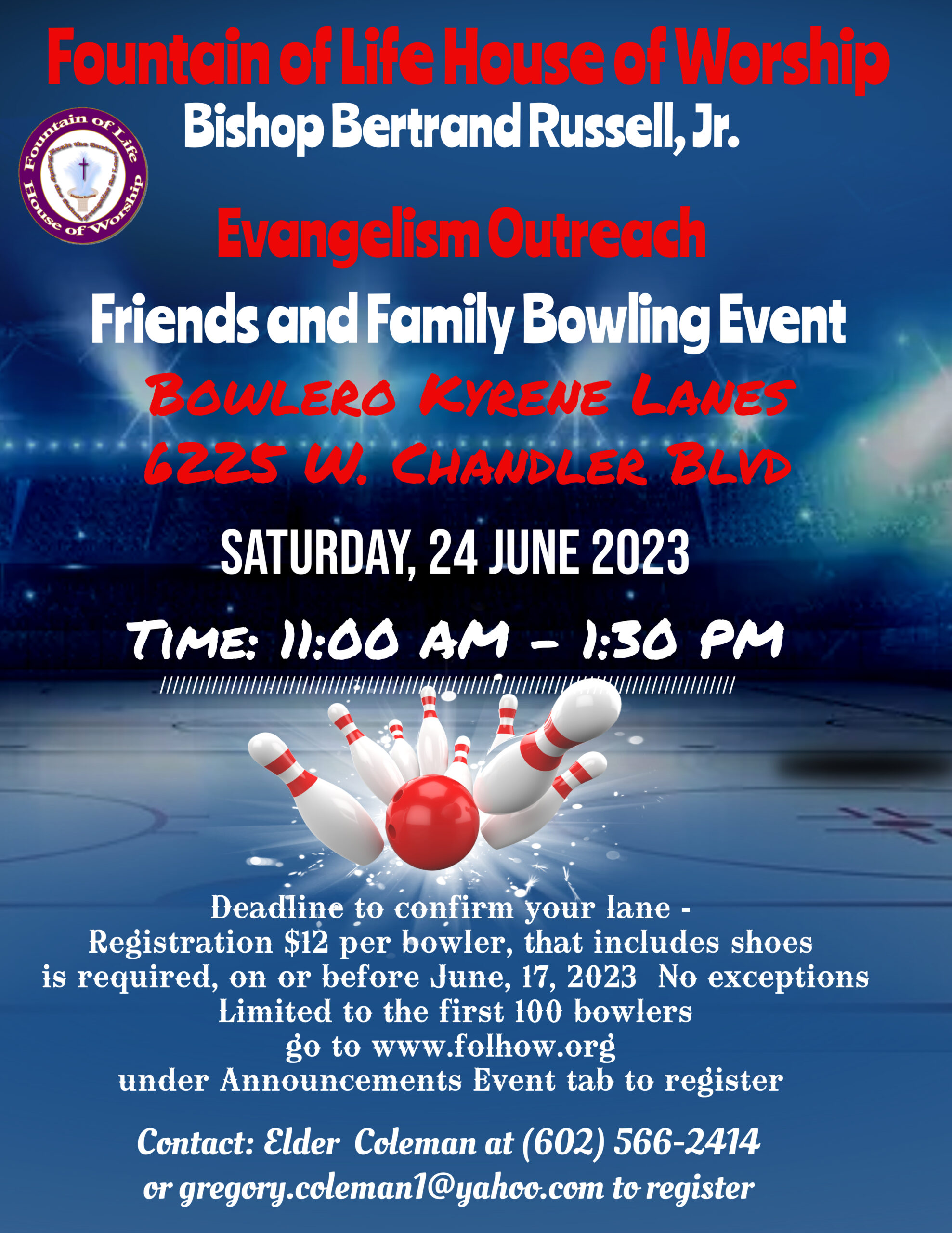 Friends & Family Bowling Event - June 24