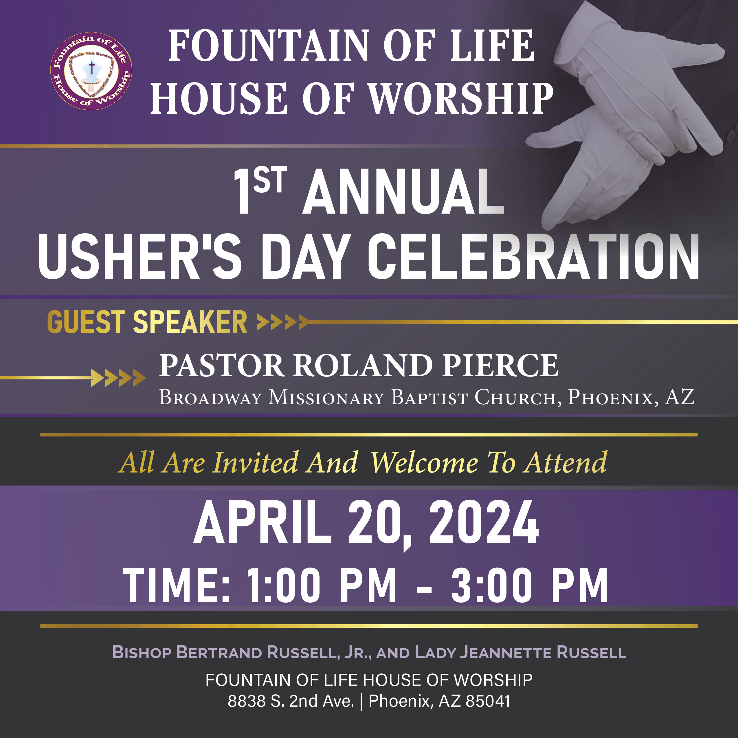 Usher's Day Celebration - Apr. 20