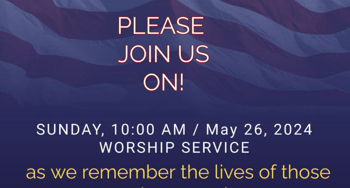 Memorial Day Service - May 26