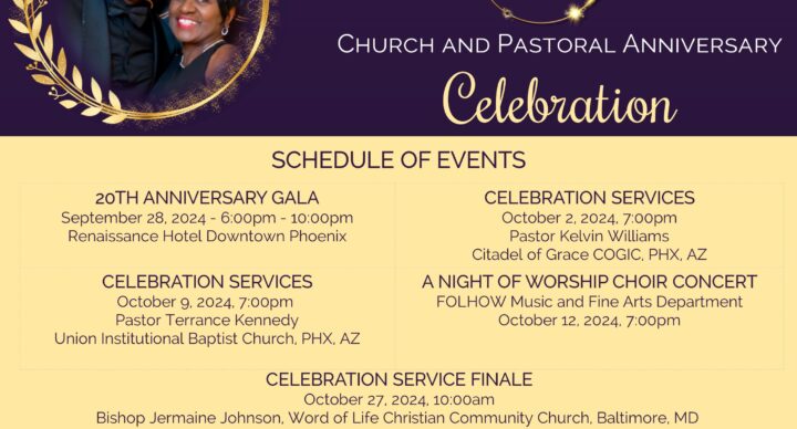 Pastoral and Church Anniversary Gala - Sept. 28