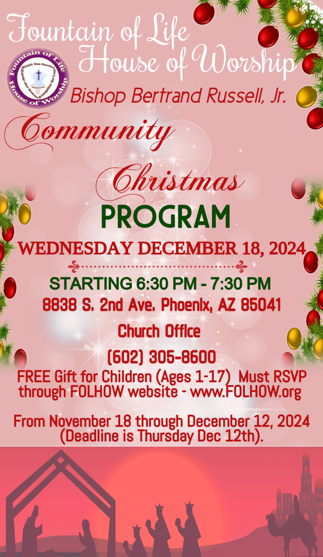 Community Christmas Program - Dec. 18