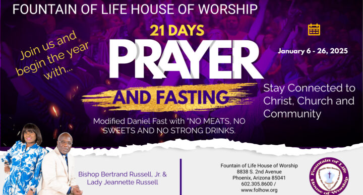 21 Days Prayer and Fasting - Jan. 6-26