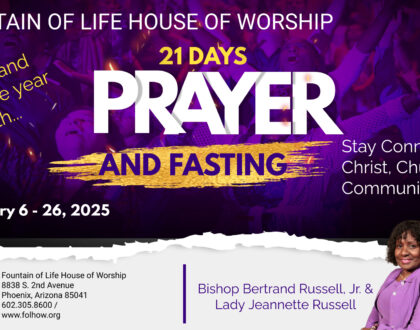 21 Days Prayer and Fasting - Jan. 6-26