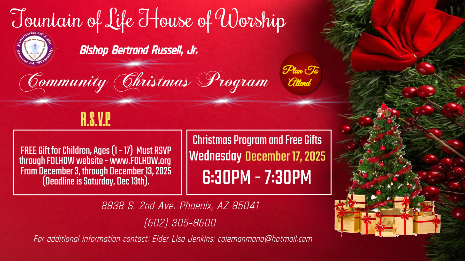Community Christmas Program - Dec. 17