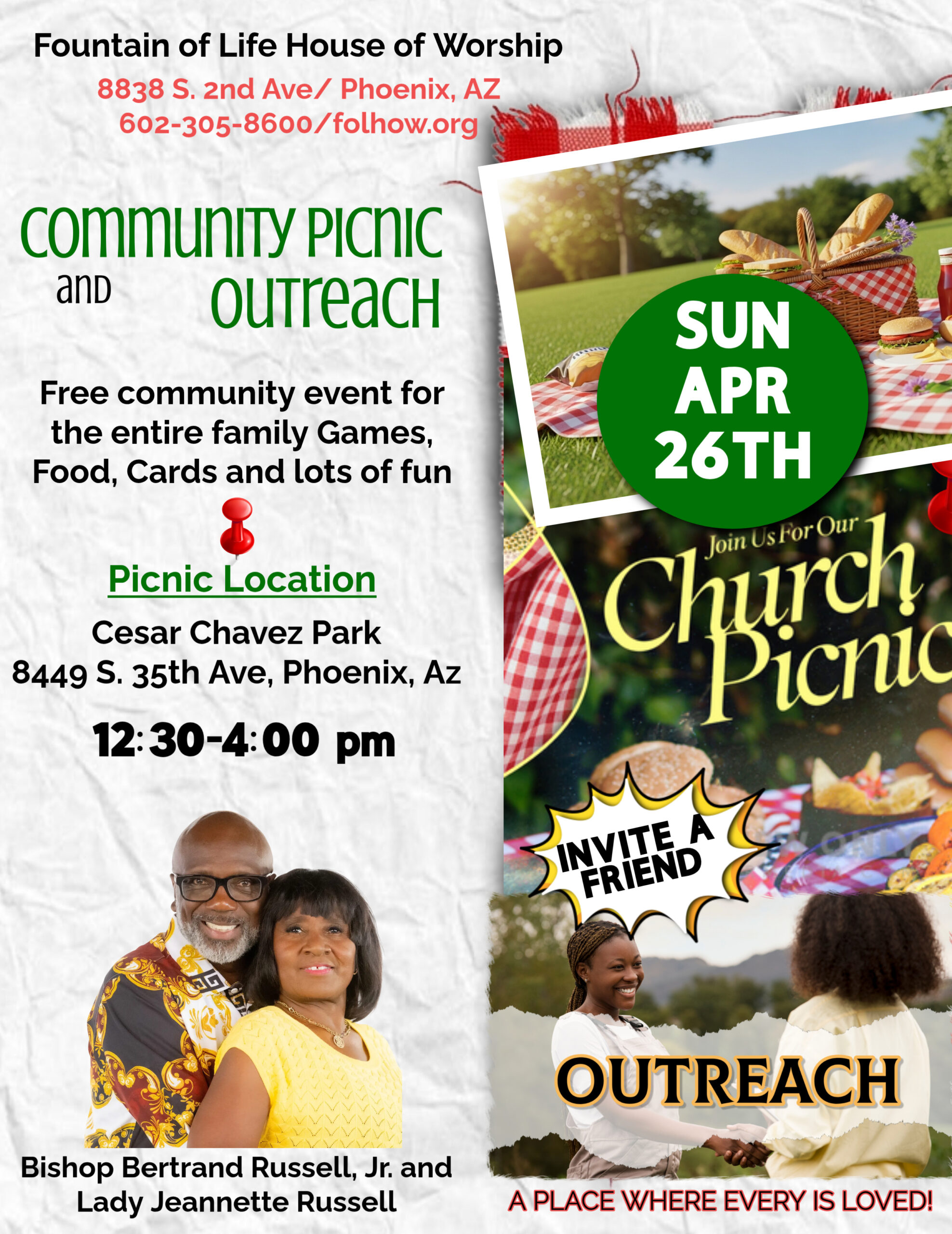 Community Picnic & Outreach - Apr. 26