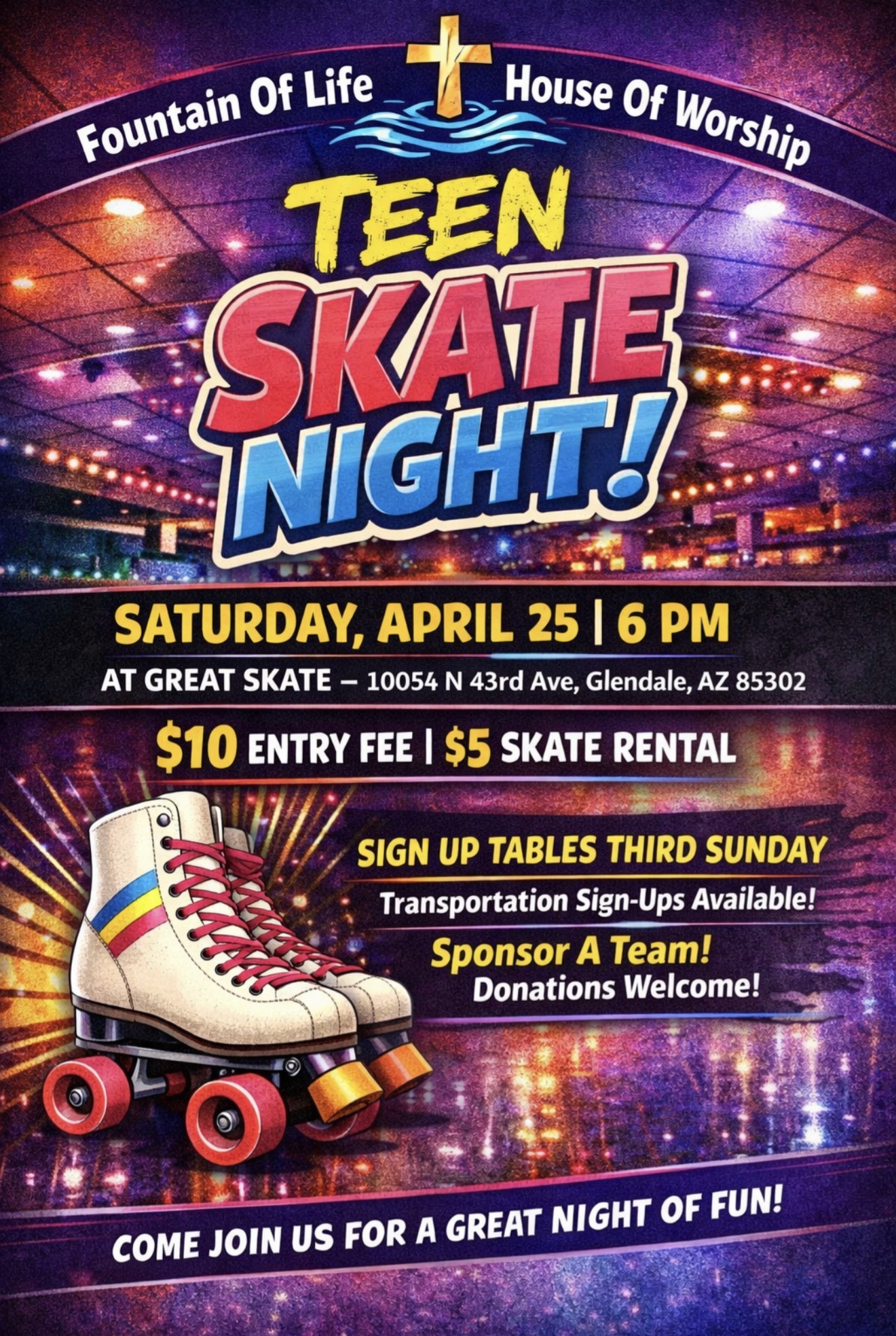 Teen Skate Night - Apr. 25