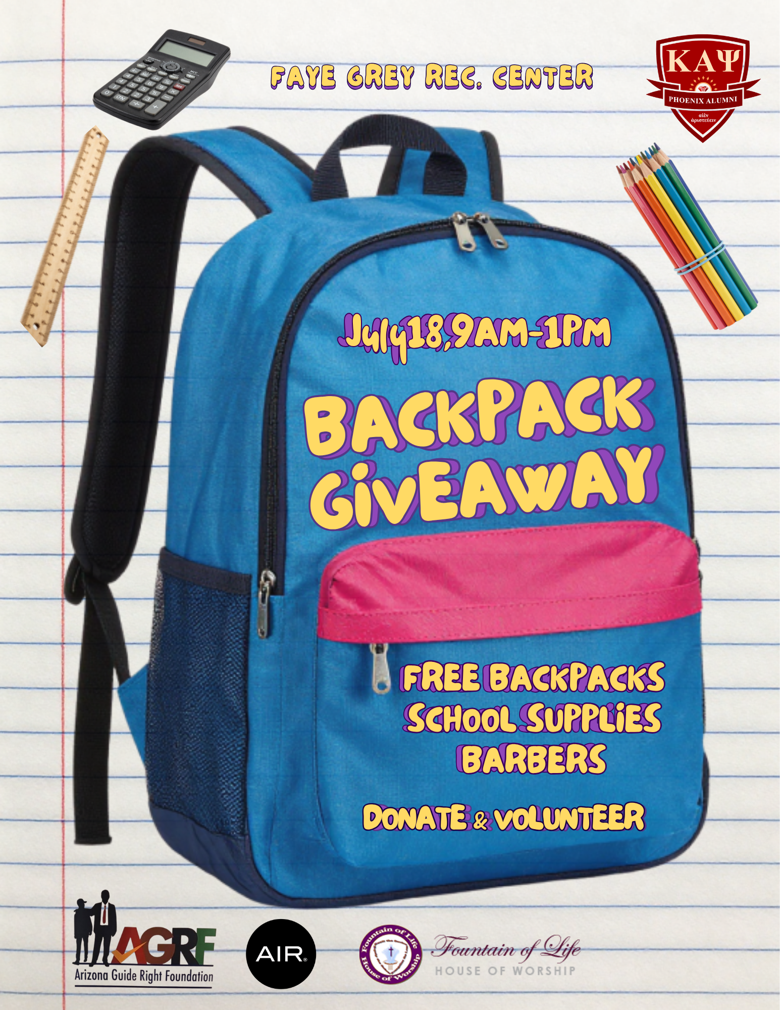 Backpack Giveaway - July 18