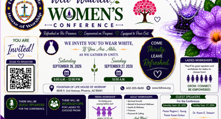 Well-Watered Women's Conference - Sept. 26-27