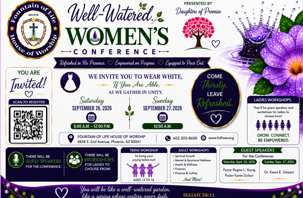 Well-Watered Women's Conference - Sept. 26-27
